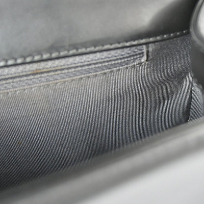 Boy Chanel 2012 Gray Patent Leather Medium Shoulder Bag