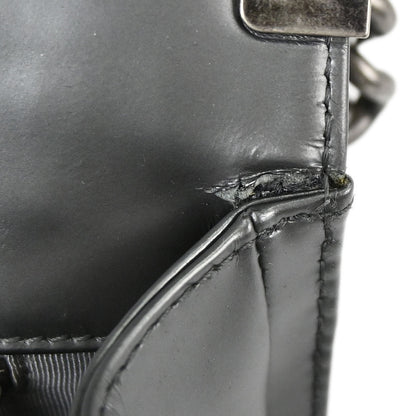 Boy Chanel 2012 Gray Patent Leather Medium Shoulder Bag