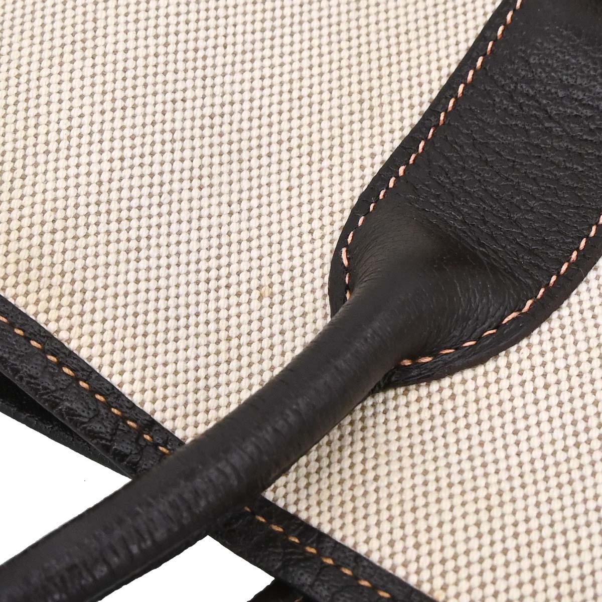 Hermes Beige Toile H Buffle Garden Party 36 PM Tote Handbag