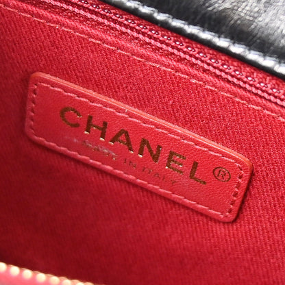 Chanel 2018 Black Calfskin Chevron Coco Handle 2way Shoulder Handbag