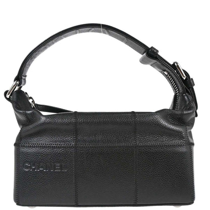 Chanel 2003-2004 Black Caviar Skin Choco Bar Handbag