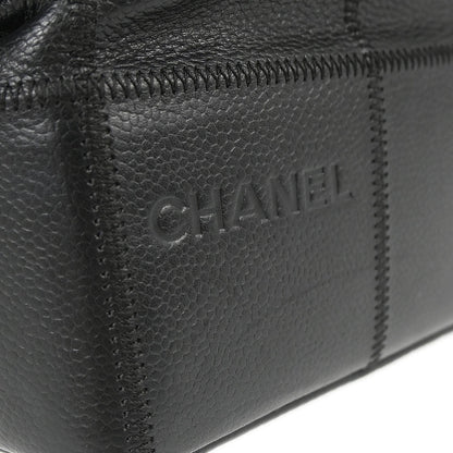 Chanel 2003-2004 Black Caviar Skin Choco Bar Handbag
