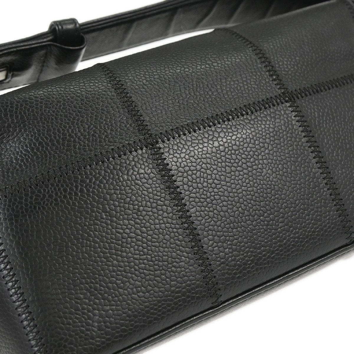 Chanel 2003-2004 Black Caviar Skin Choco Bar Handbag