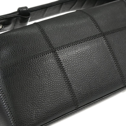 Chanel 2003-2004 Black Caviar Skin Choco Bar Handbag