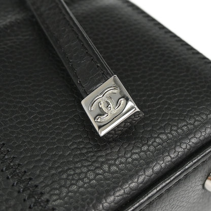 Chanel 2003-2004 Black Caviar Skin Choco Bar Handbag