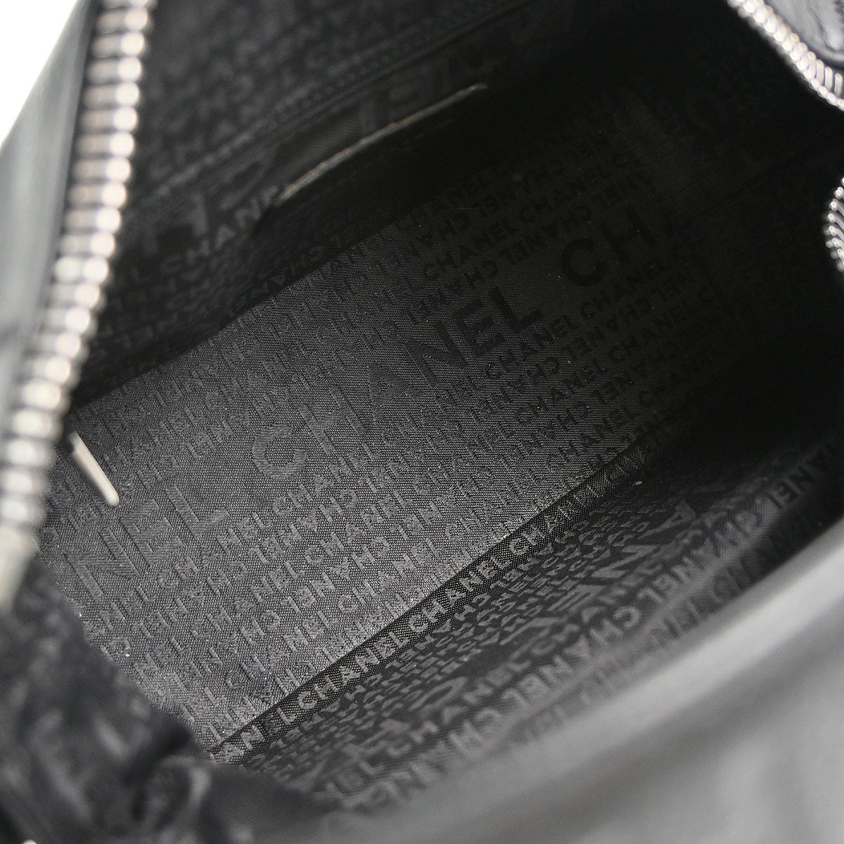 Chanel 2003-2004 Black Caviar Skin Choco Bar Handbag