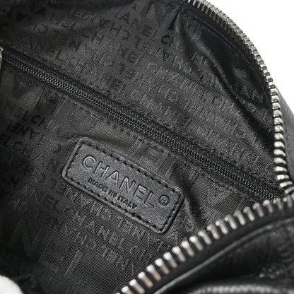Chanel 2003-2004 Black Caviar Skin Choco Bar Handbag