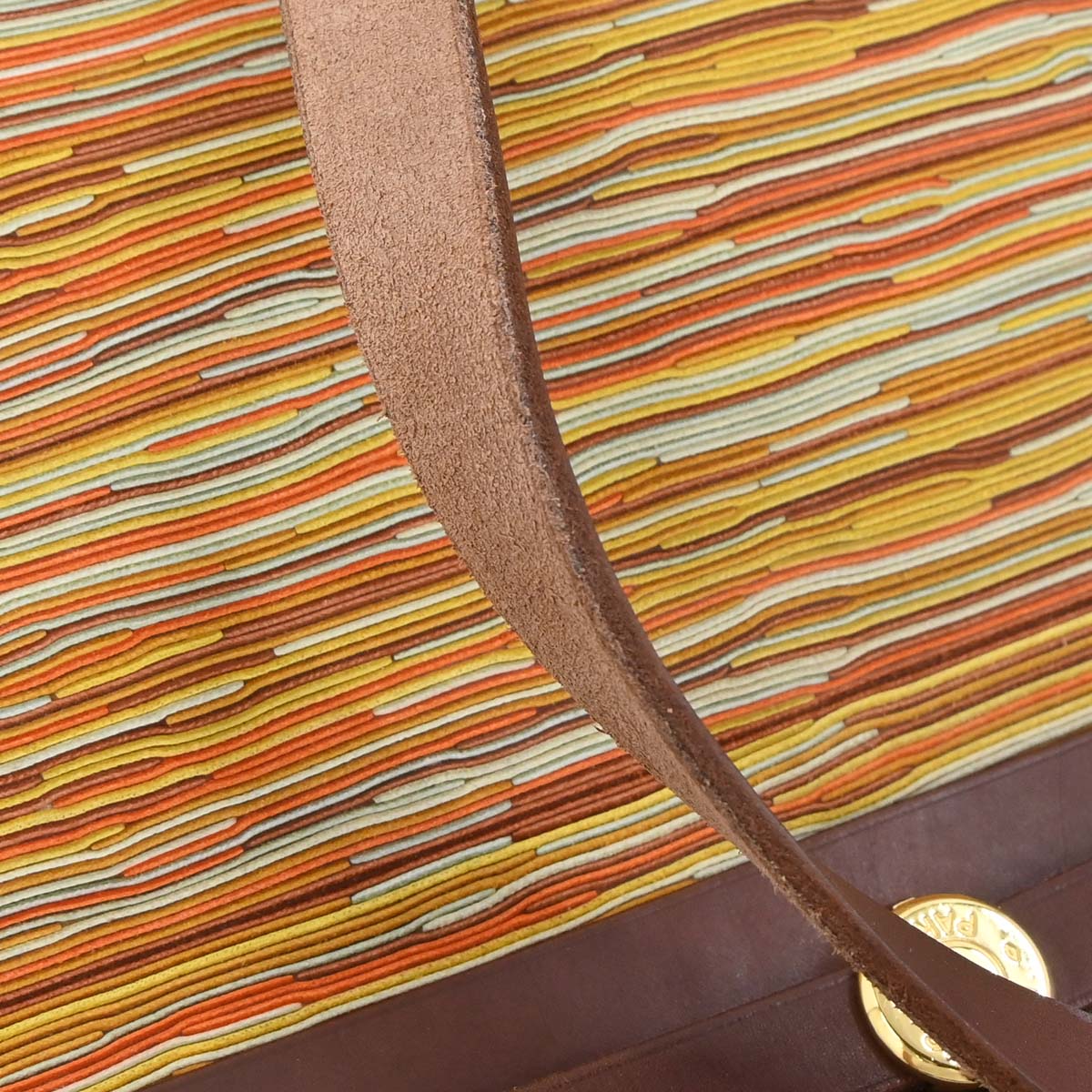 Hermes Brown Vibrato Toile Officier Herbag PM 2 in 1 Shoulder Handbag