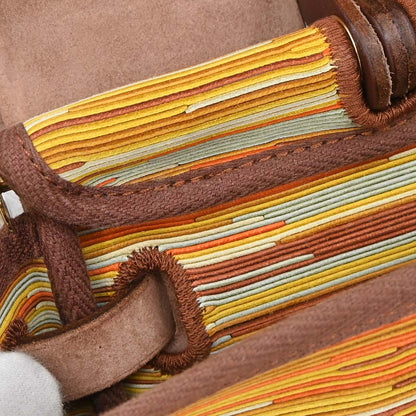 Hermes Brown Vibrato Toile Officier Herbag PM 2 in 1 Shoulder Handbag