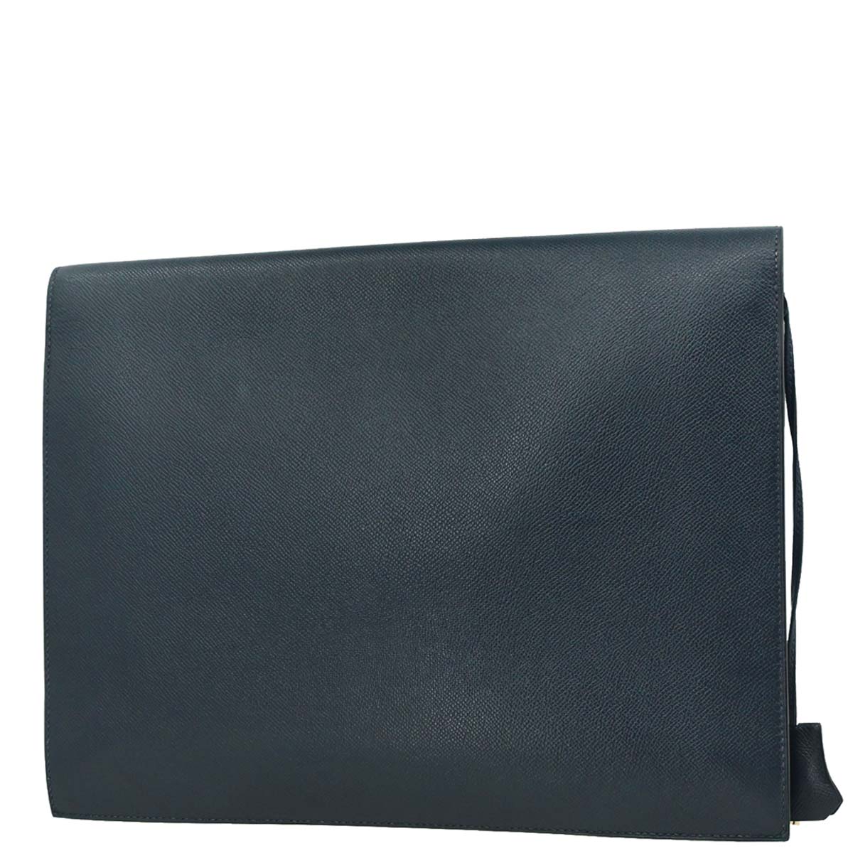 Hermes Navy Courchevel Sac a Depeches Clutch Bag