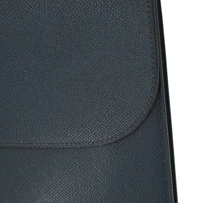 Hermes Navy Courchevel Sac a Depeches Clutch Bag