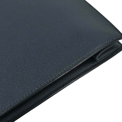 Hermes Navy Courchevel Sac a Depeches Clutch Bag