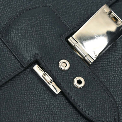 Hermes Navy Courchevel Sac a Depeches Clutch Bag
