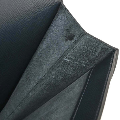 Hermes Navy Courchevel Sac a Depeches Clutch Bag