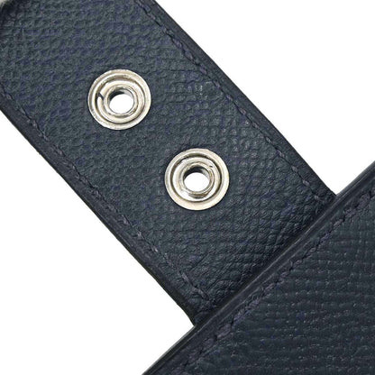 Hermes Navy Courchevel Sac a Depeches Clutch Bag