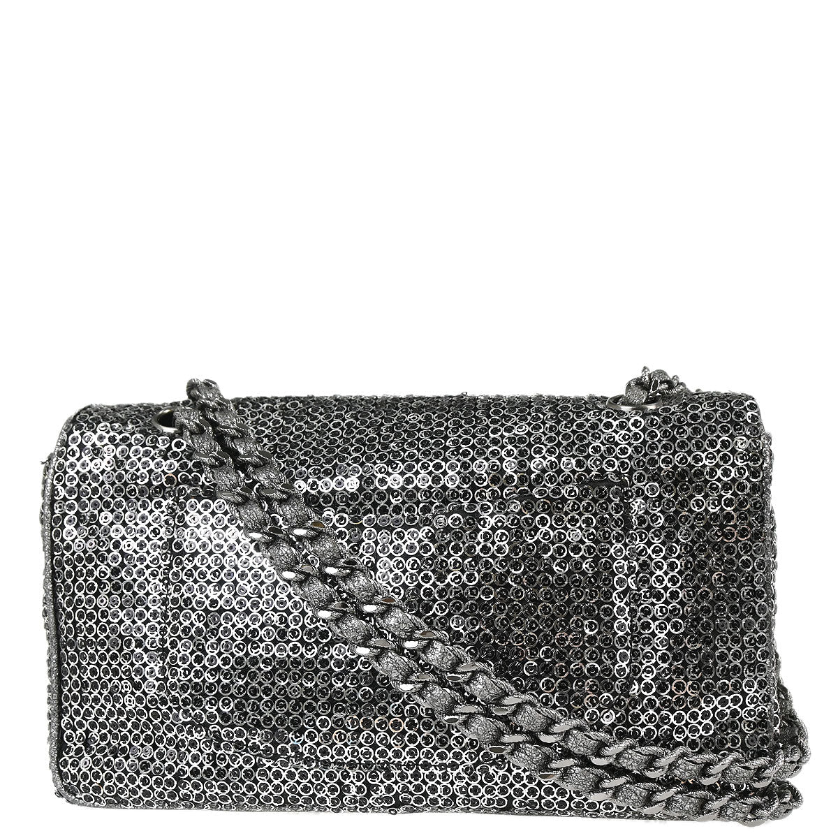 Chanel 2006-2008 Silver Sequins Shoulder Bag