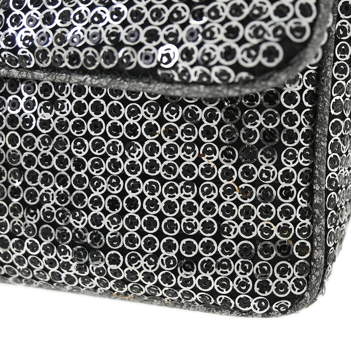 Chanel 2006-2008 Silver Sequins Shoulder Bag