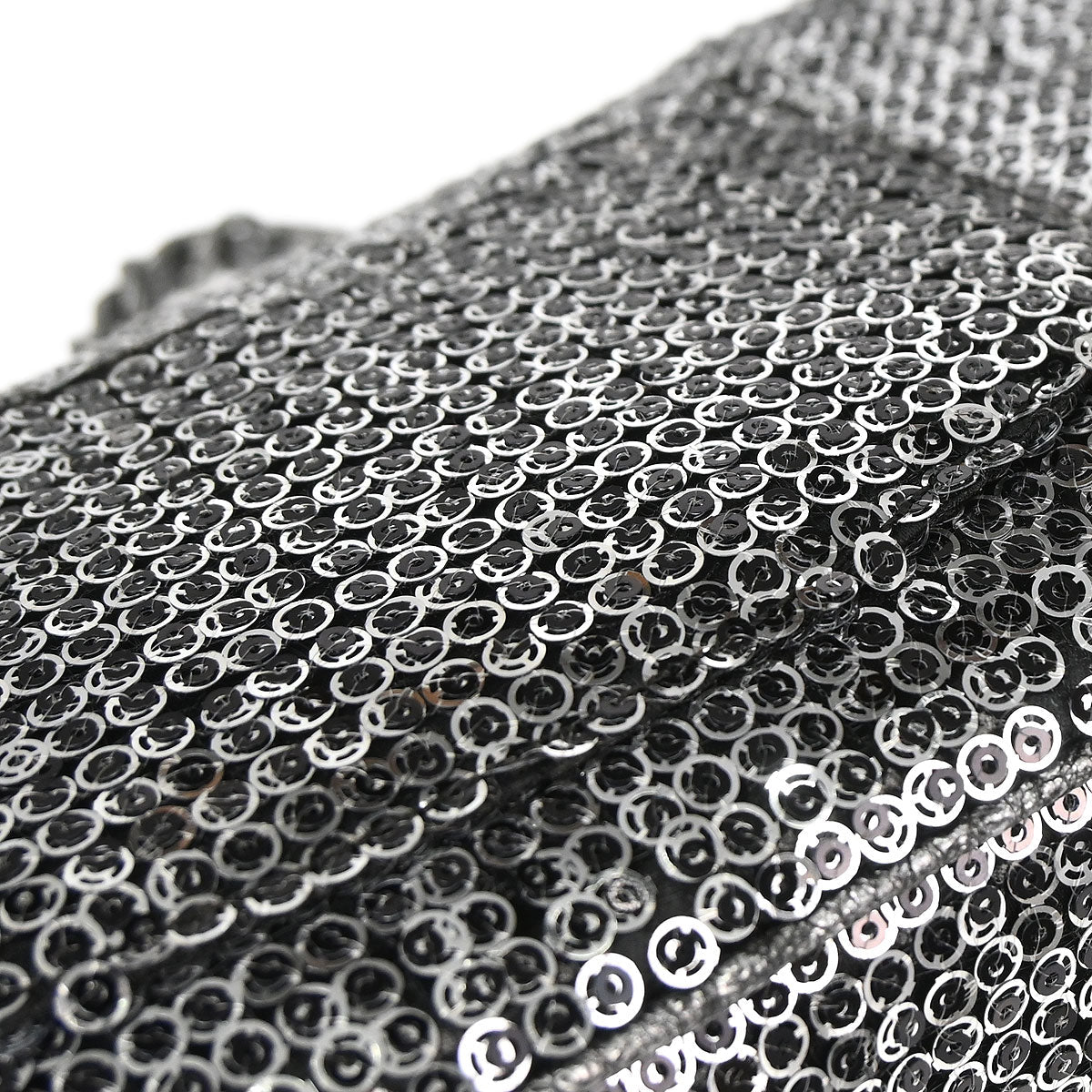 Chanel 2006-2008 Silver Sequins Shoulder Bag