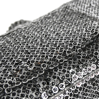 Chanel 2006-2008 Silver Sequins Shoulder Bag