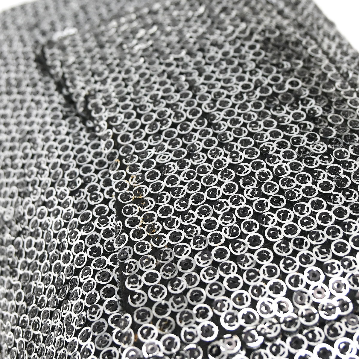 Chanel 2006-2008 Silver Sequins Shoulder Bag