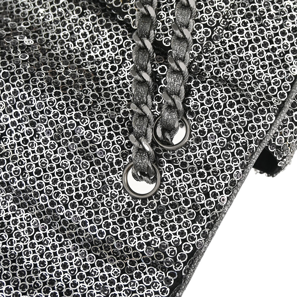 Chanel 2006-2008 Silver Sequins Shoulder Bag