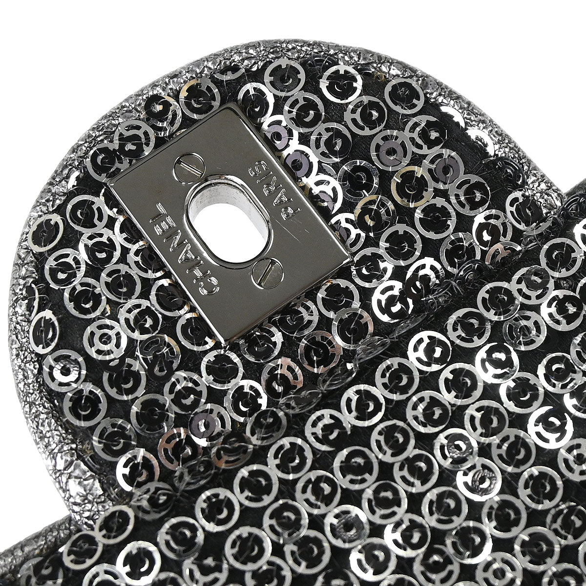 Chanel 2006-2008 Silver Sequins Shoulder Bag