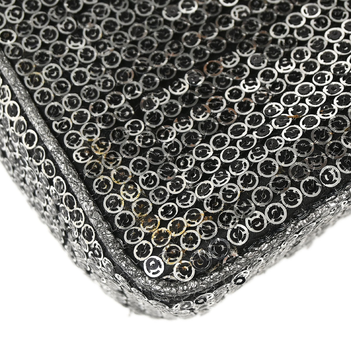 Chanel 2006-2008 Silver Sequins Shoulder Bag