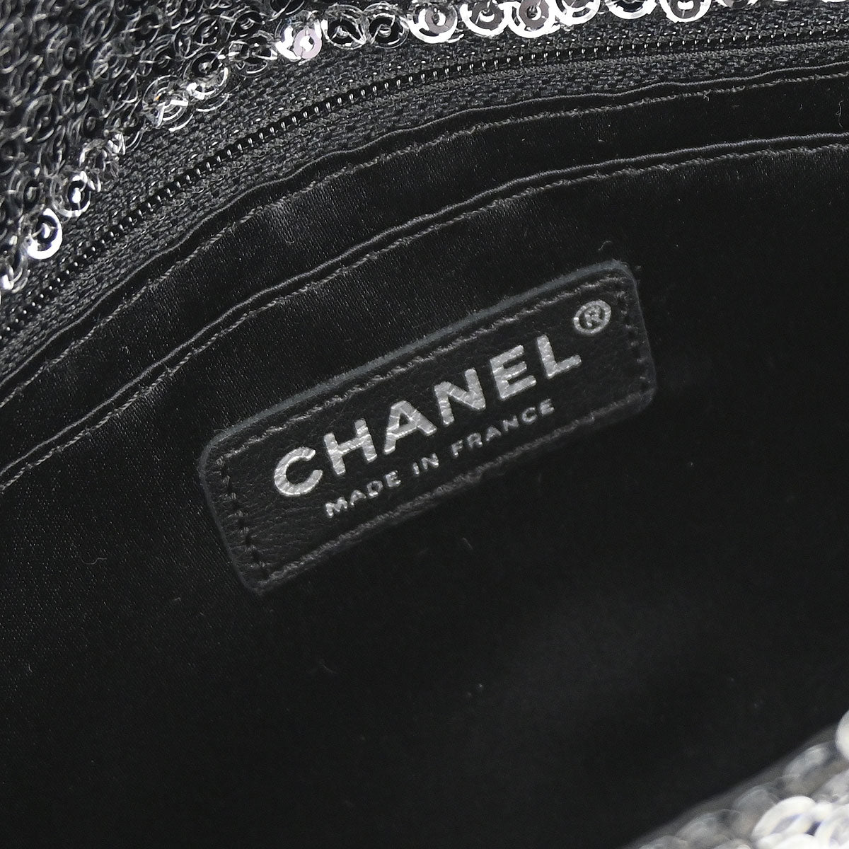 Chanel 2006-2008 Silver Sequins Shoulder Bag