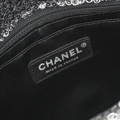 Chanel 2006-2008 Silver Sequins Shoulder Bag