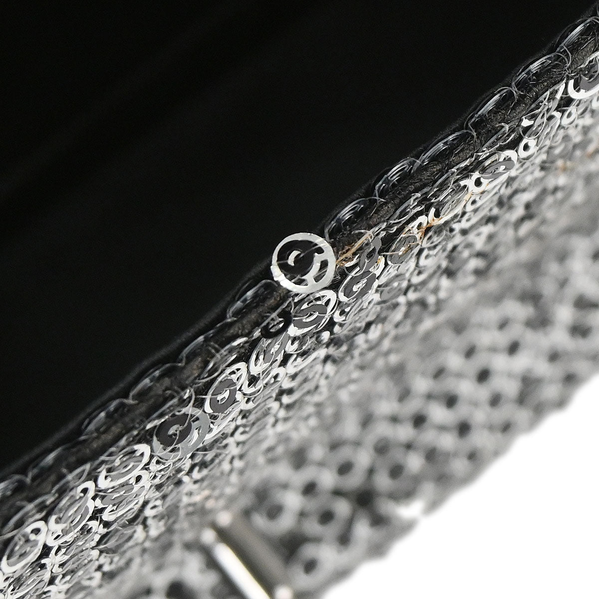 Chanel 2006-2008 Silver Sequins Shoulder Bag