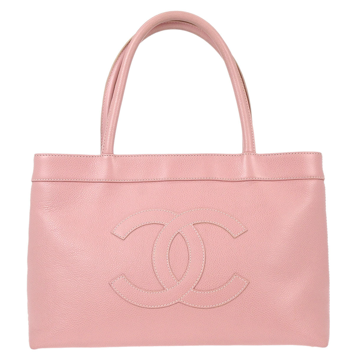 Chanel 2005-2006 Pink Caviar Skin Tote Handbag