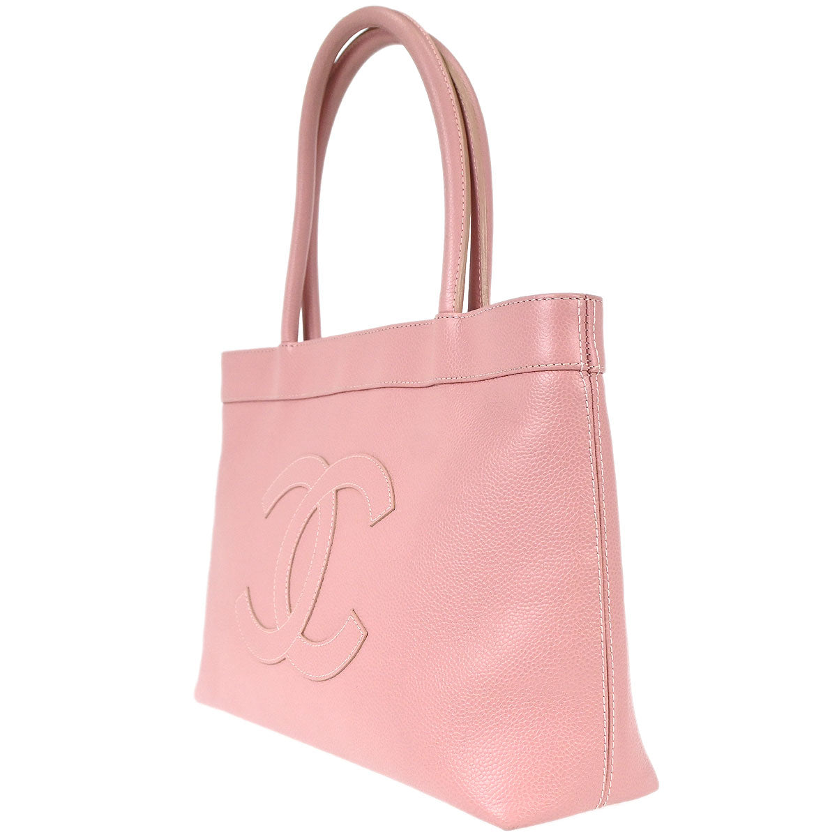Chanel 2005-2006 Pink Caviar Skin Tote Handbag