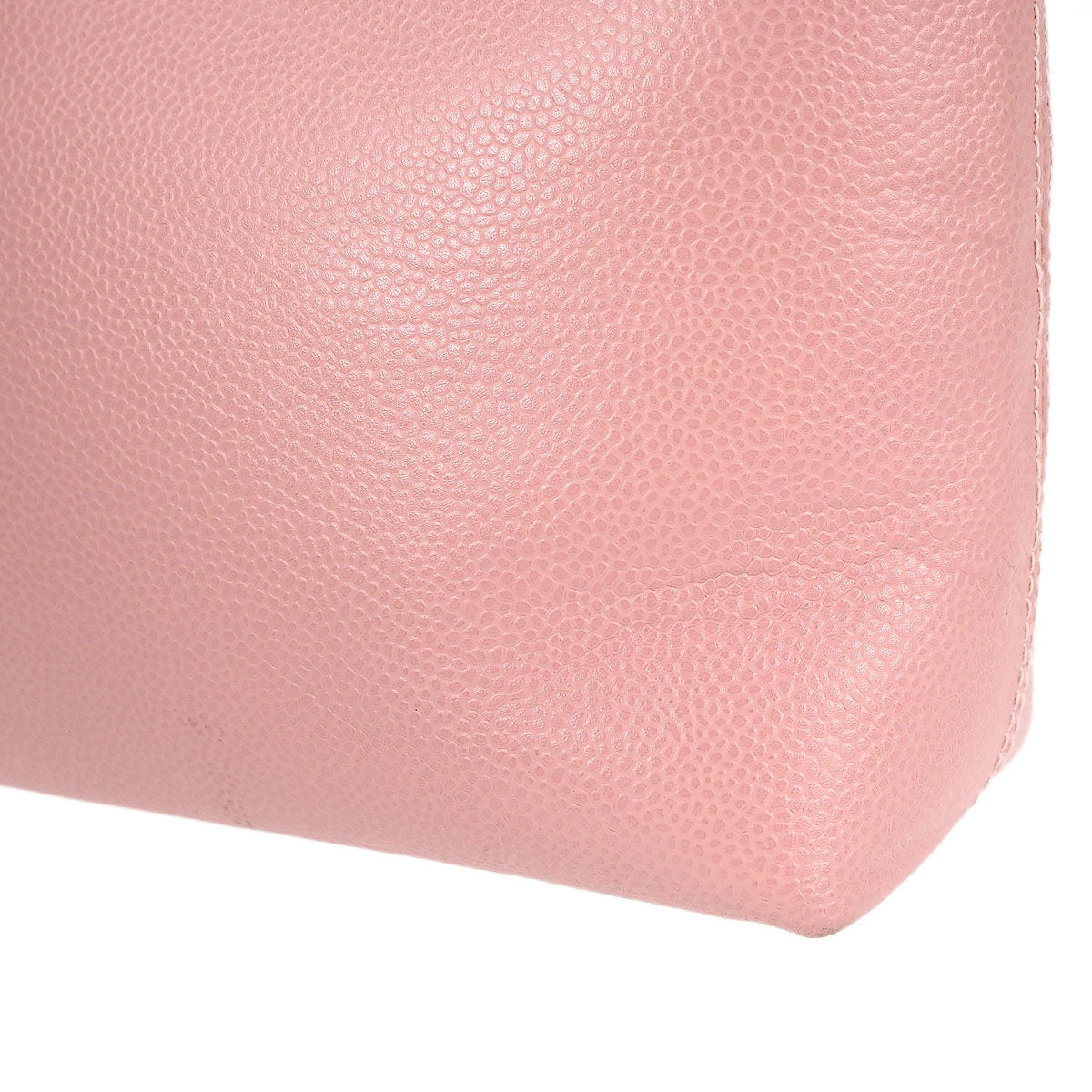 Chanel 2005-2006 Pink Caviar Skin Tote Handbag