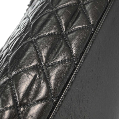 Chanel 2010-2011 Metallic Gray Calfskin Chain Me Tote Handbag
