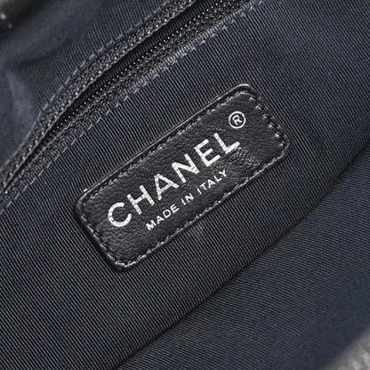 Chanel 2010-2011 Metallic Gray Calfskin Chain Me Tote Handbag