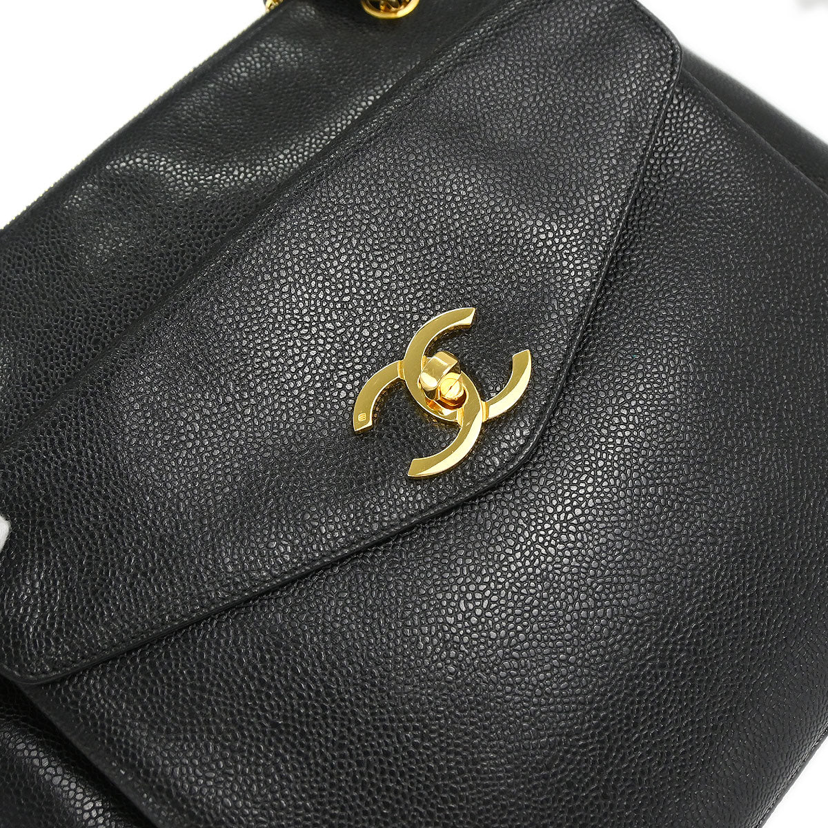 Chanel Black Caviar Skin Shoulder Bag