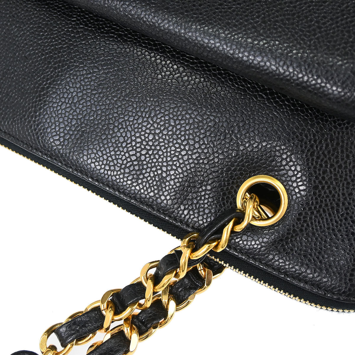 Chanel Black Caviar Skin Shoulder Bag