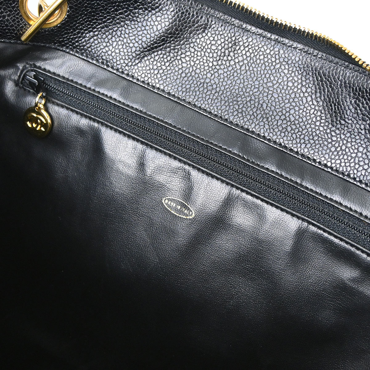 Chanel Black Caviar Skin Shoulder Bag
