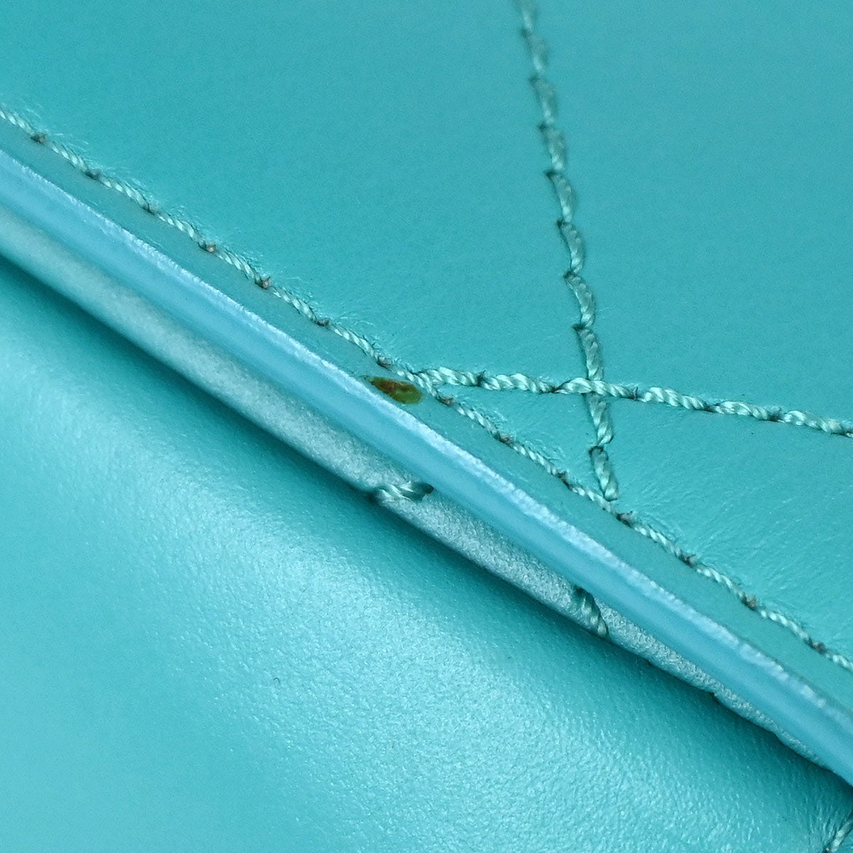 Chanel 2017 Turquoise Blue Calfskin Top Handle 2way Shoulder Handbag