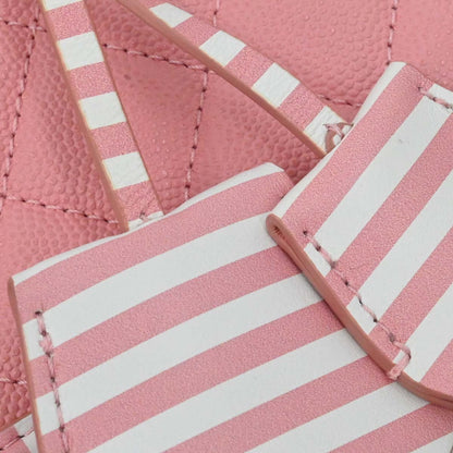 Chanel 2019 Pink Caviar Skin CC Filigree 2way Shoulder Vanity Handbag