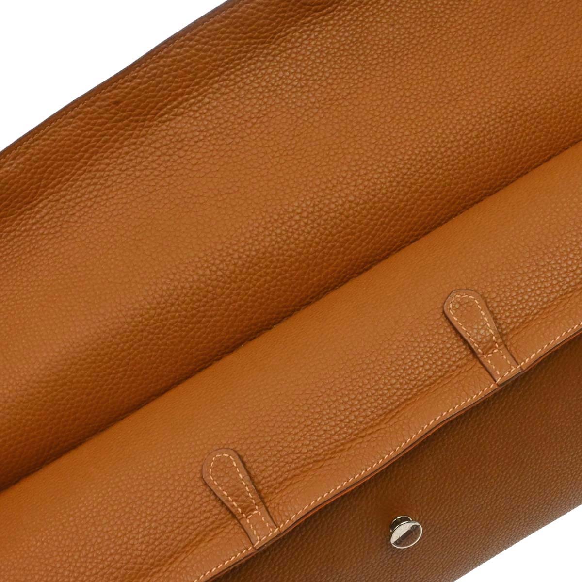 Hermes Gold Togo Musical Instrument Case Handbag