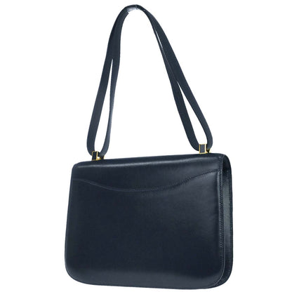 Hermes Navy Box Calf Constance 23 Shoulder Bag