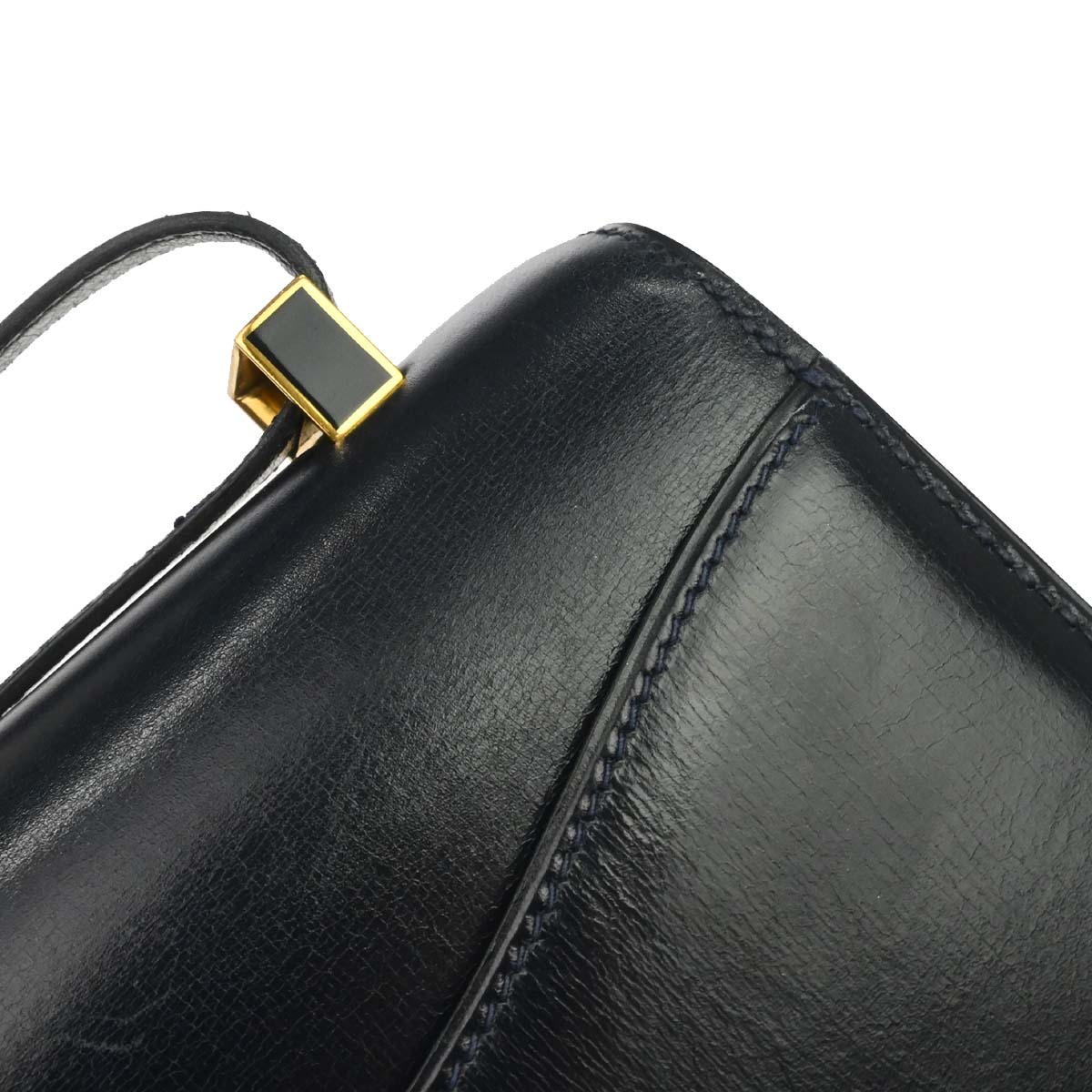 Hermes Navy Box Calf Constance 23 Shoulder Bag