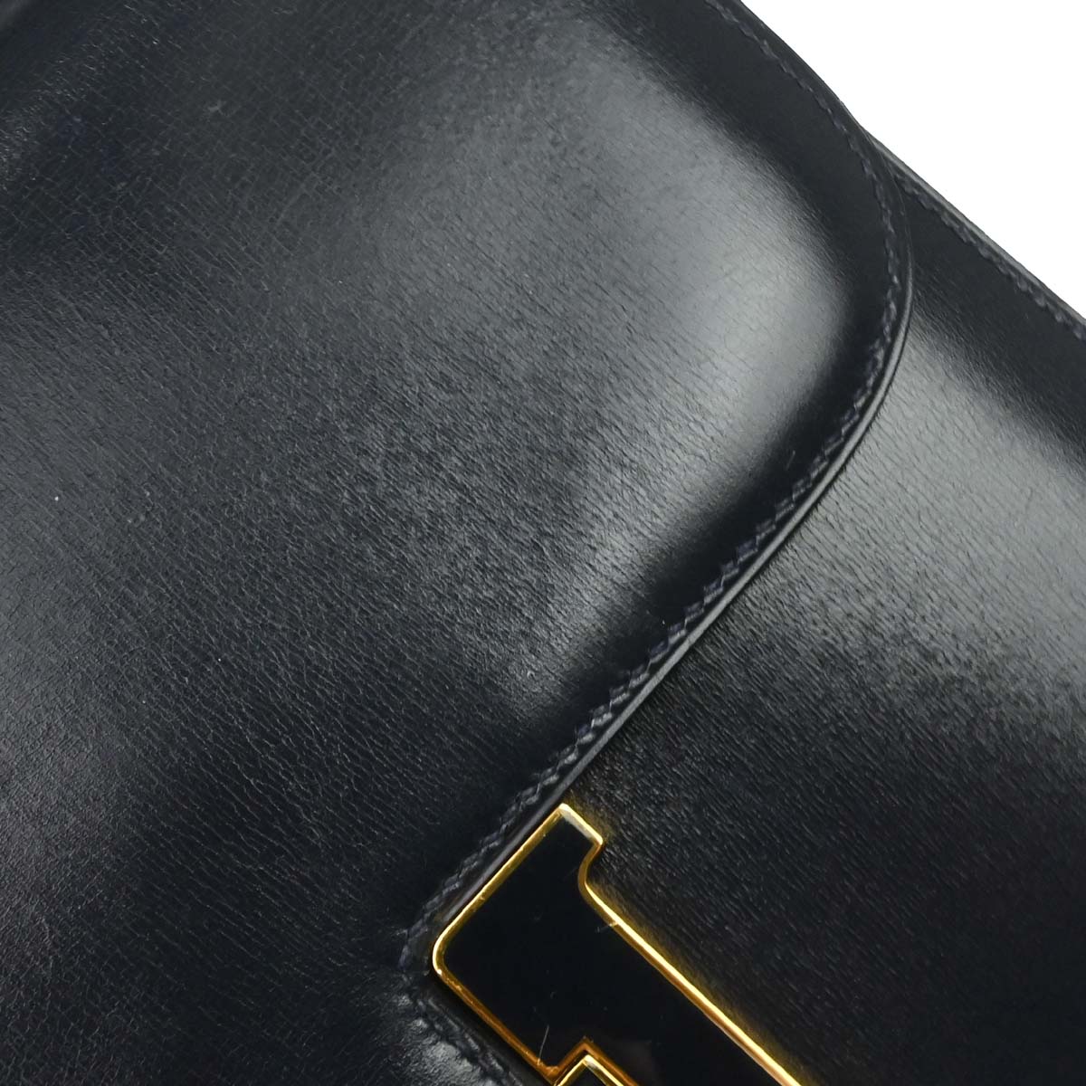 Hermes Navy Box Calf Constance 23 Shoulder Bag