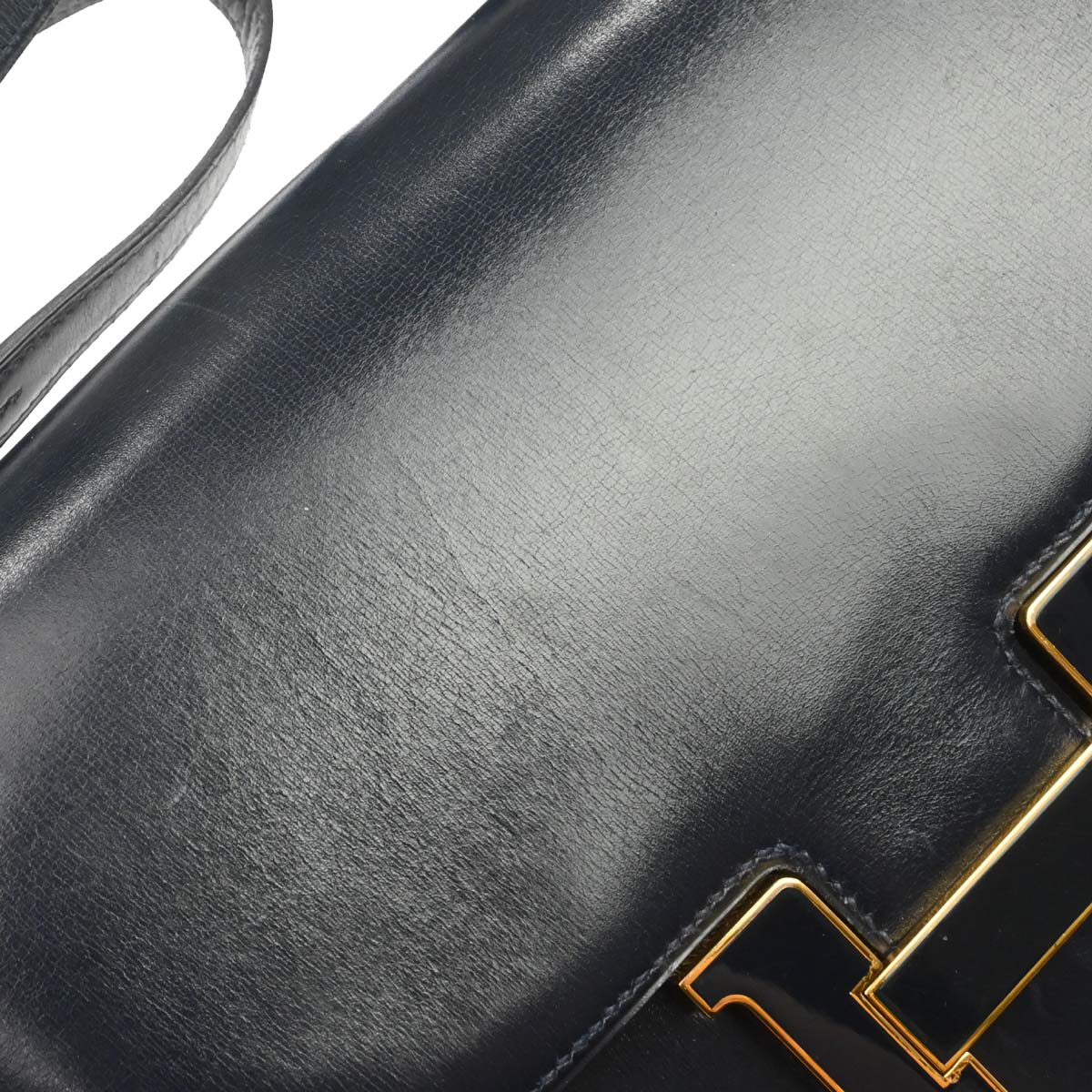 Hermes Navy Box Calf Constance 23 Shoulder Bag