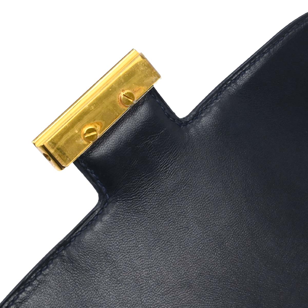 Hermes Navy Box Calf Constance 23 Shoulder Bag