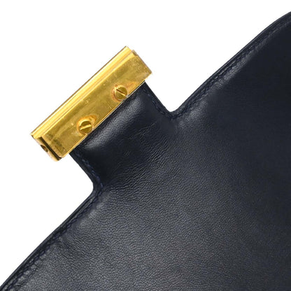 Hermes Navy Box Calf Constance 23 Shoulder Bag
