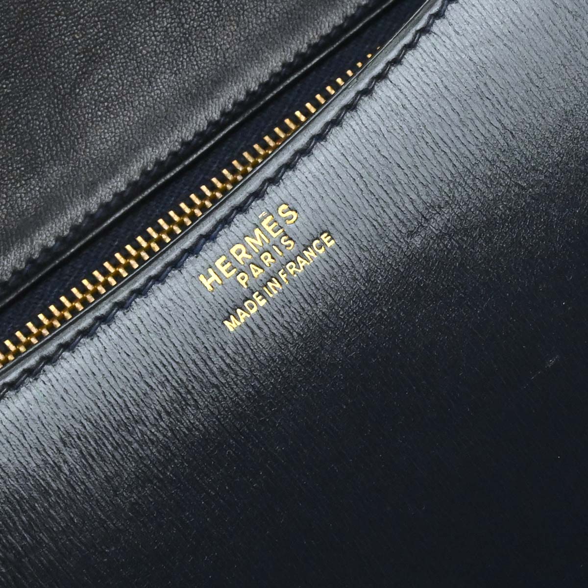 Hermes Navy Box Calf Constance 23 Shoulder Bag