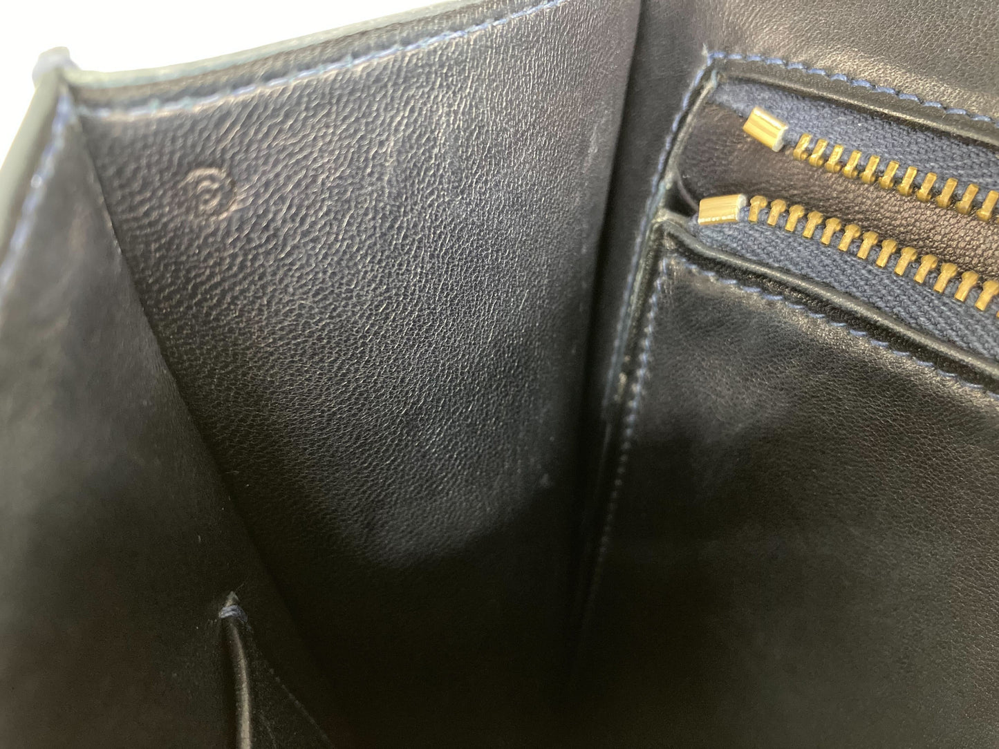 Hermes Navy Box Calf Constance 23 Shoulder Bag
