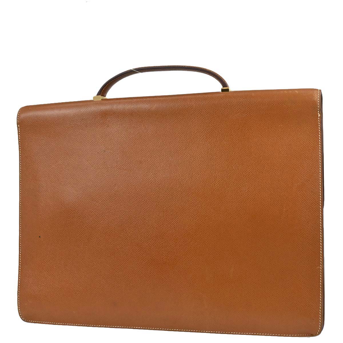 Hermes Gold Courchevel Danube 38 Briefcase Handbag